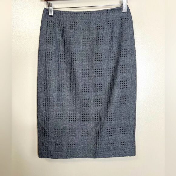 ESCADA gray cutout pencil style skirt size 40(xs/s) career wear office academia - Picture 1 of 5